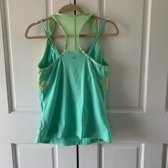 Alo Cool Fit Tank Top Green/Blue size‎ Large - Picture 4 of 4